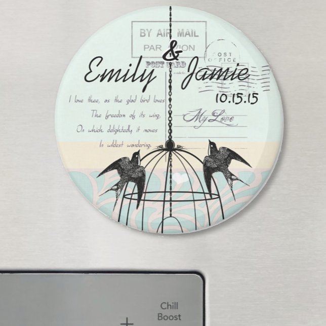 Cage à oiseaux Aimants de mariage Fond de carte po (Créateur téléchargé)