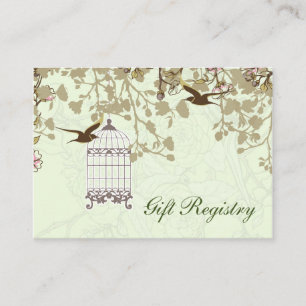 cage d'oiseau vert, inséparables Carte Cadeau