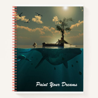 Cahier 3D d'animaux de fantasy surréaliste