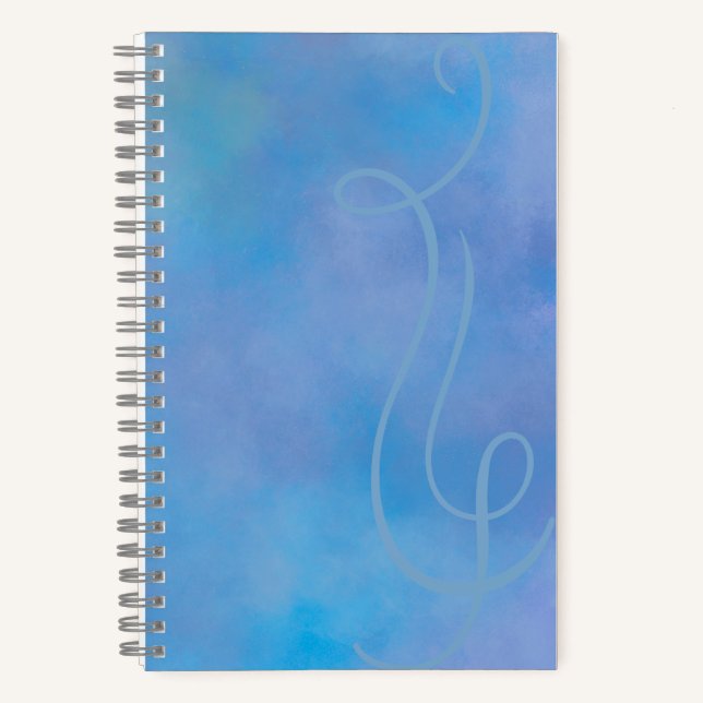 Cahier à accent de tourbillon bleu et violet (Recto)