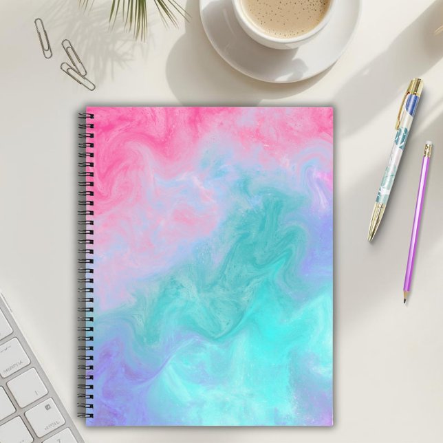 Cahier à aquarelle rose et sarcelle (Créateur téléchargé)