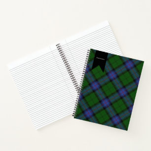 Cahier à carreaux écossais tartan du clan Armstron