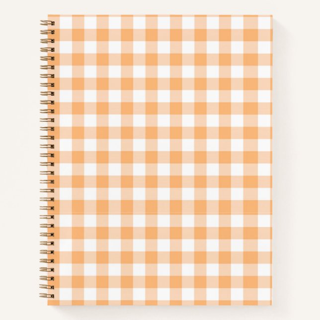 Cahier à carreaux pêche (Devant)