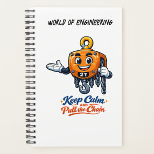 Cahier à chaîne de maintien du calme du monde de l