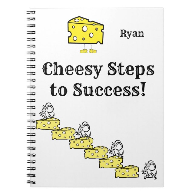 Cahier à couverture papier cadeau « Cheesy Steps t (Devant)