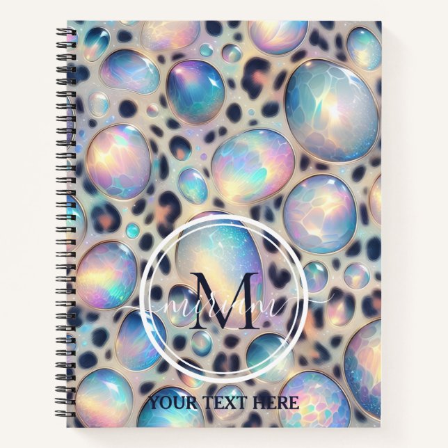Cahier à couverture souple avec monogramme et impr (Devant)