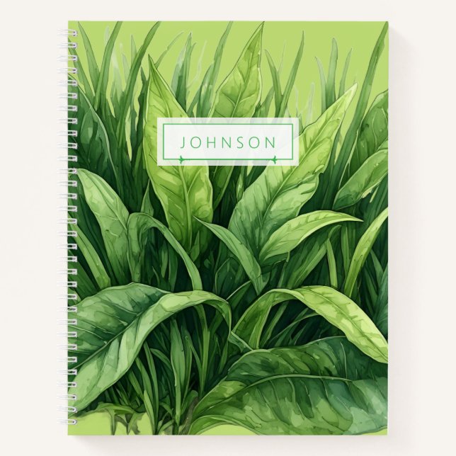 Cahier à croquis feuille de jungle en spirale (Devant)