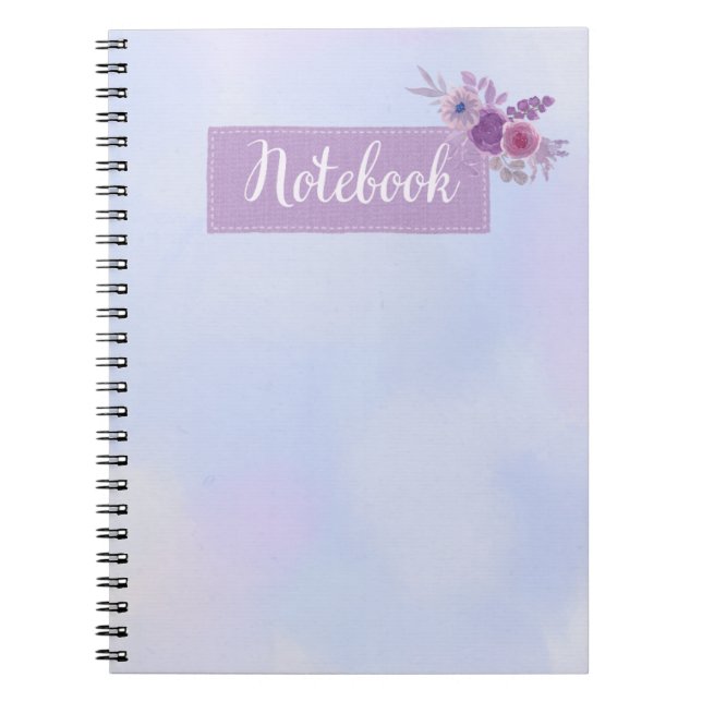 Cahier à dégradé bleu et violet rêveur (Devant)