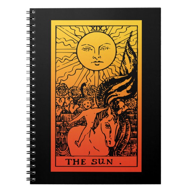 Cahier à dégradé de tarot solaire (Devant)