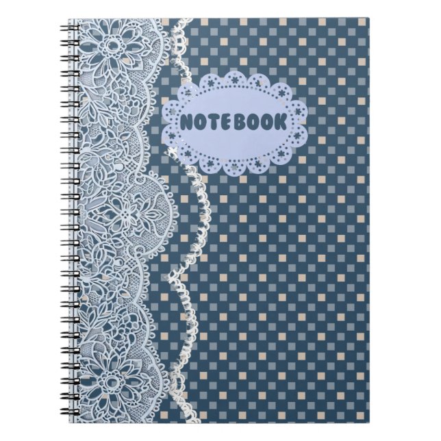 Cahier à dentelle Mandala Bleu (Devant)