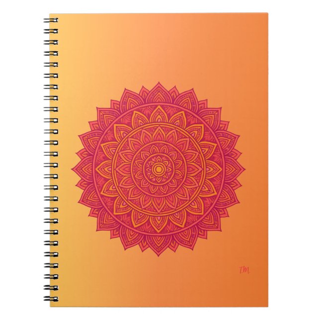 Cahier à forme de mandala abstrait (Devant)