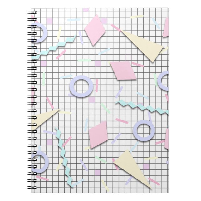 Cahier à Imprimé Géométrique Pastel Bonbons 80 (Devant)