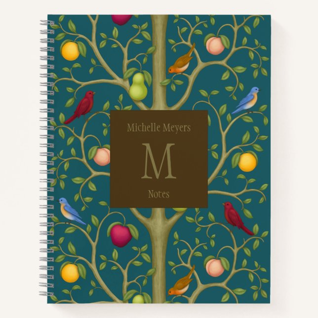 Cahier à monogramme de l'Arbre des trésors vivants (Devant)