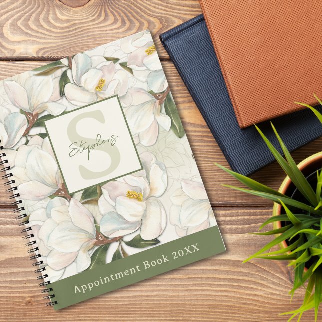 Cahier à monogramme floral Magnolia (Créateur téléchargé)
