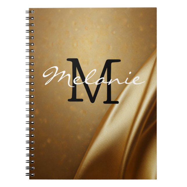Cahier à monogramme glamour en spirale (Devant)
