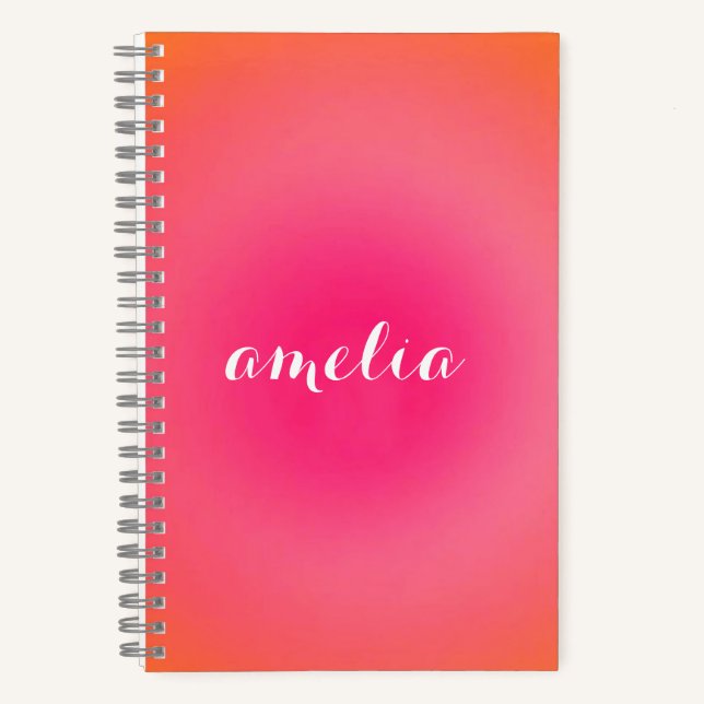 Cahier à monogramme personnalisé – Nom Serif avec  (Recto)