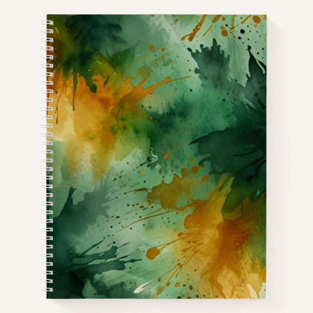 Cahier à motif aquarelle (Devant)