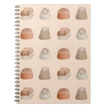 Cahier à motif aquarelle de chocolats