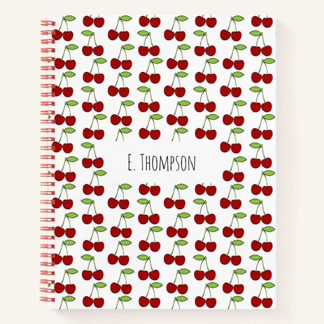 Cahier à motif cerise (Devant)