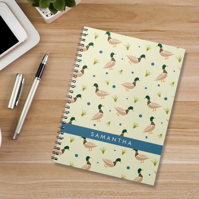 Cahier à motif de canard colvert minimal moderne (Créateur téléchargé)