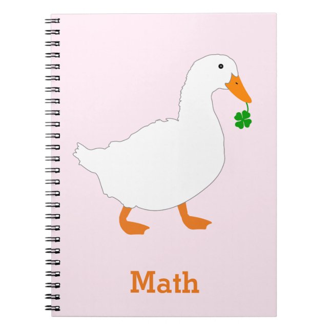 Cahier à motif de canard personnalisé (Devant)