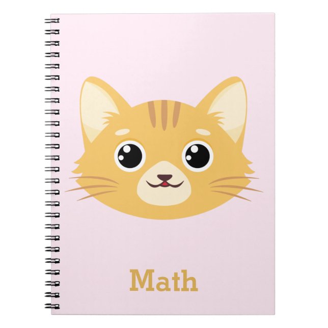 Cahier à motif de chat personnalisé (Devant)