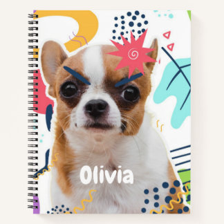Cahier à motif de chiot mignon – Personnalisé