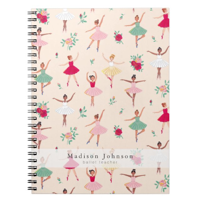 Cahier à motif de danseuses de ballet Spirale de b (Devant)