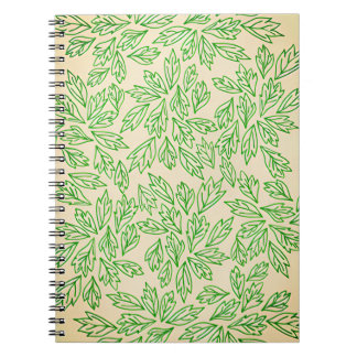 Cahier à motif de feuille inspiré de la nature
