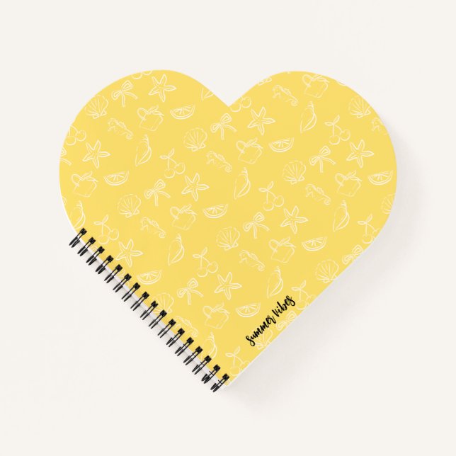 Cahier à motif de nœuds et de cerises Coquette Mig (Devant)