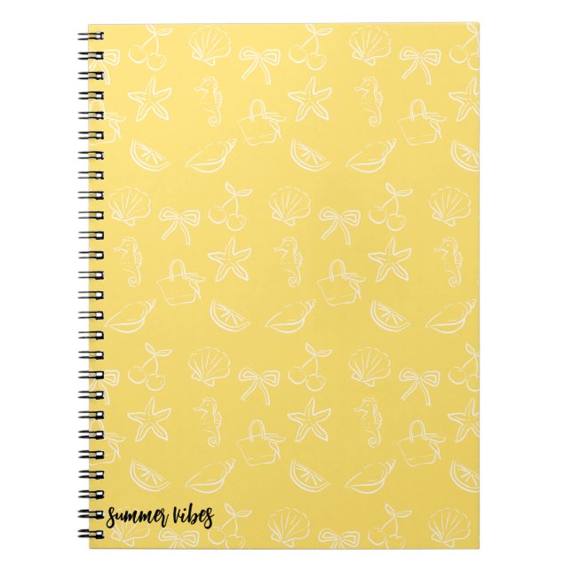 Cahier à motif de rubans et de cerises Coquette Mi (Devant)