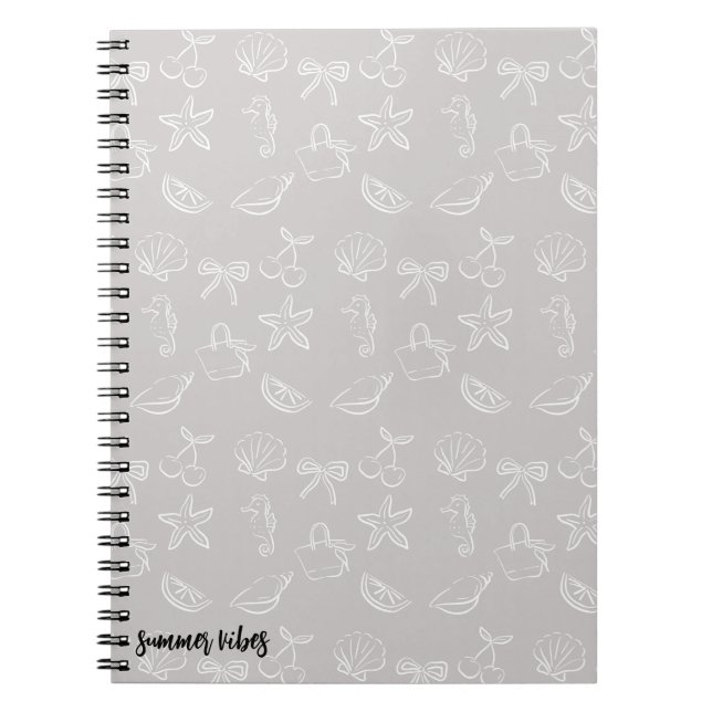 Cahier à motif de rubans et de cerises Coquette Mi (Devant)