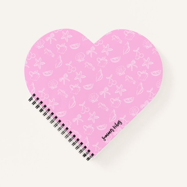 Cahier à motif de rubans et de cerises Coquette Mi (Devant)