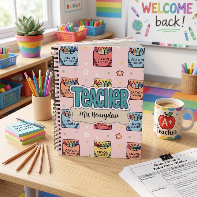 Cahier à motif enseignant crayon mignon école (Créateur téléchargé)