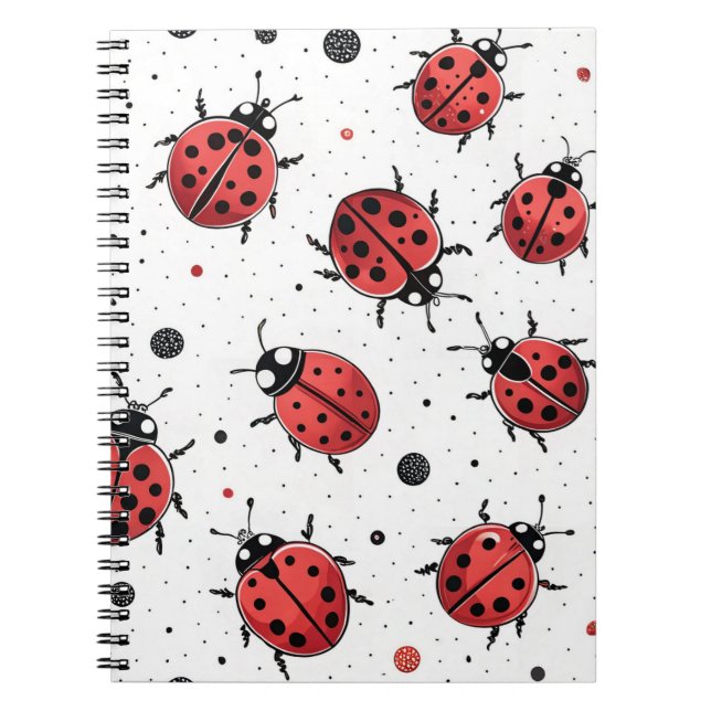 Cahier à motif joli coccinelle (Devant)