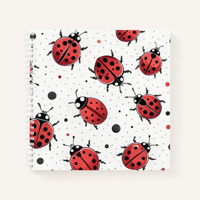 Cahier à motif joli coccinelle (Devant)
