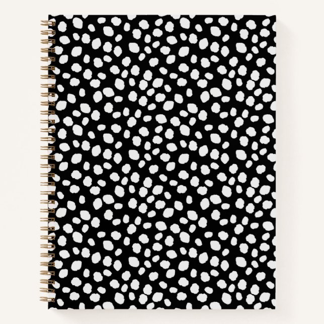 Cahier à motif tacheté noir et blanc (Devant)