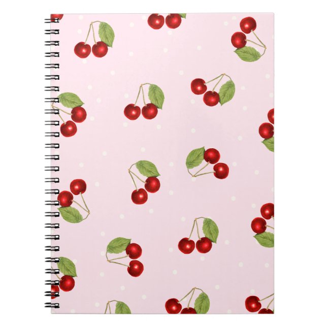 Cahier à motifs de cerise (Devant)