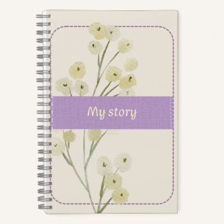 Cahier à motifs floraux aquarelle vintage