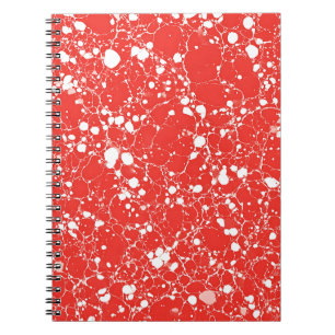 Cahier à motifs marbrés tourbillon cerise
