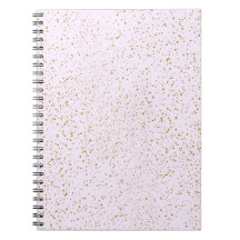 Cahier à paillettes rose et or