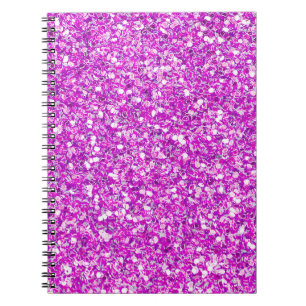 Cahier à paillettes rose scintillant