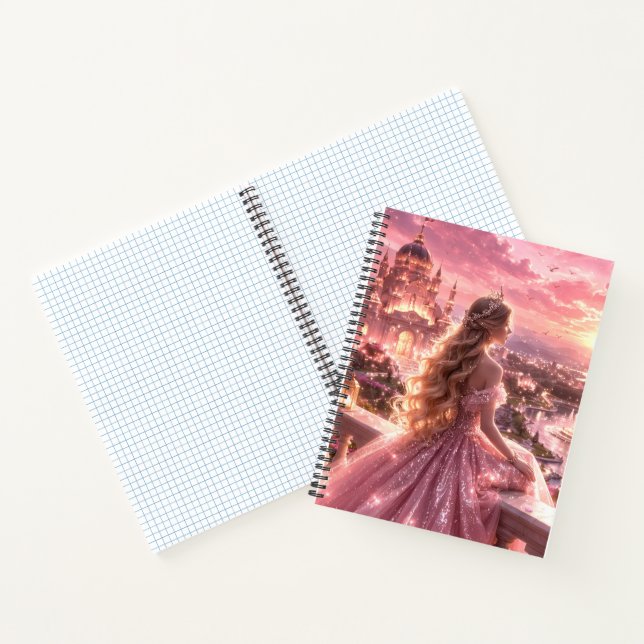 Cahier à papier millimétré de princesse mignonne (Intérieur)