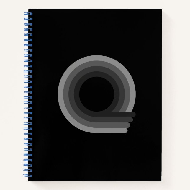 Cahier à papier millimétré relié avec logo QBD (Devant)