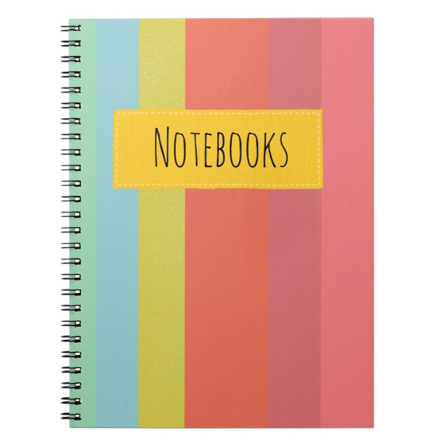 Cahier à rayures colorées  (Devant)