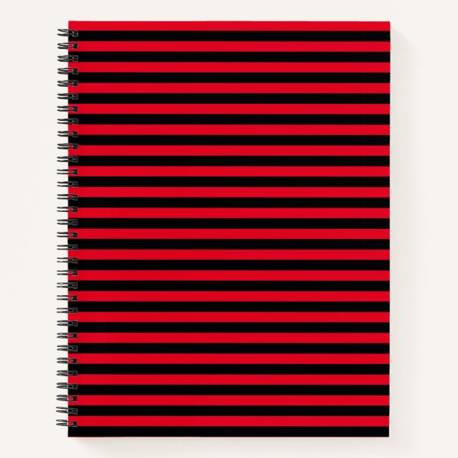 Cahier à rayures rouges et noires (Devant)