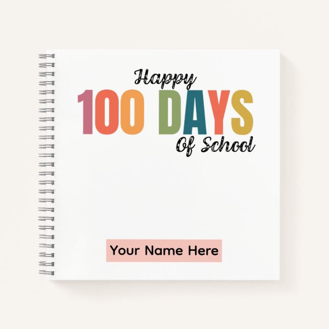 Cahier à reliure spirale 100 jours d'école (Devant)