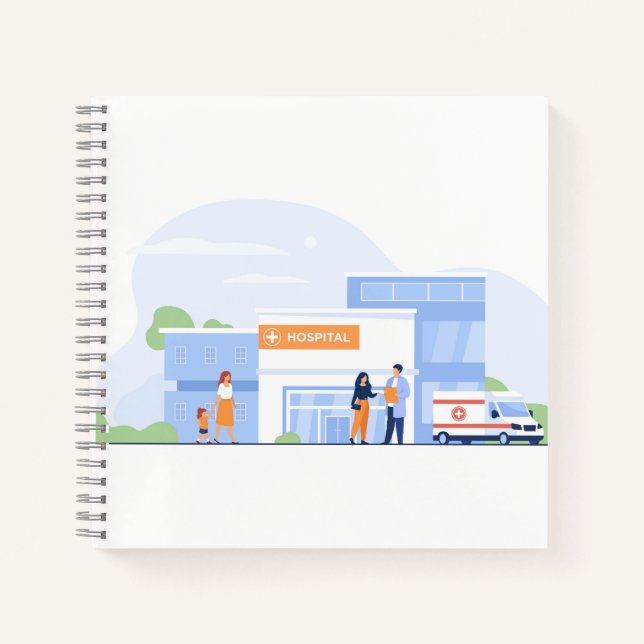 Cahier à reliure spirale 21,59 cm x 21,59 cm (Devant)