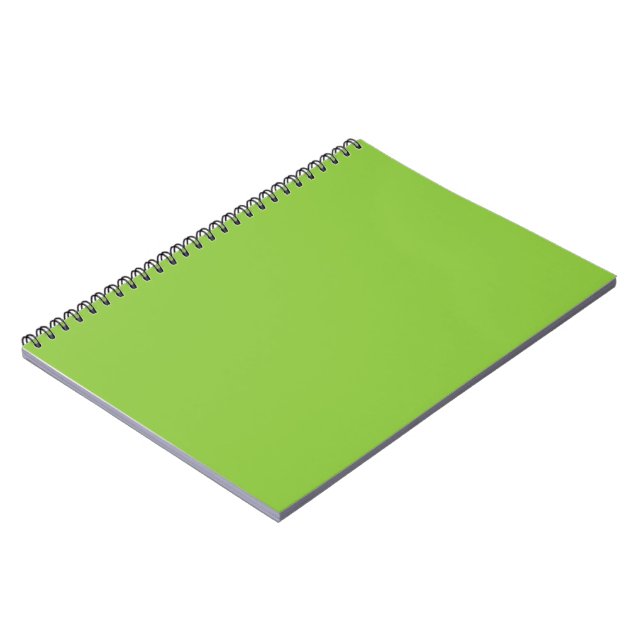 Cahier à reliure spirale à feuilles vertes (Côté gauche)