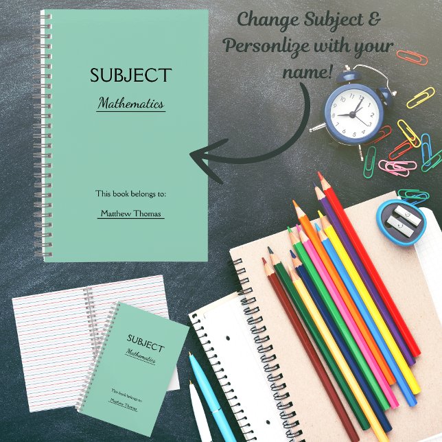 Cahier à reliure spirale à sujet personnalisé (School is upon us! Get ahead and start your school supplies purchase now so you're ready for day 1!!)